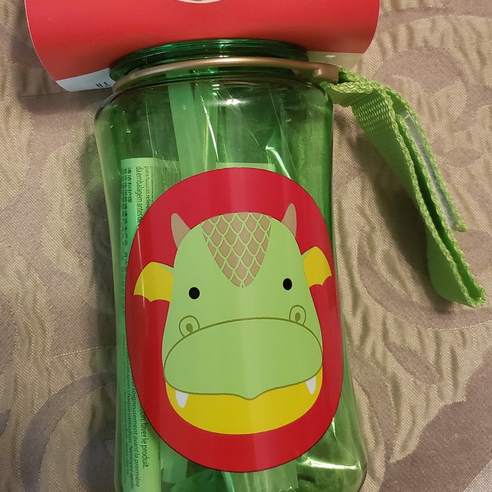 Skip Hop ZOO Straw Bottle - 12oz - Dragon (Retired)